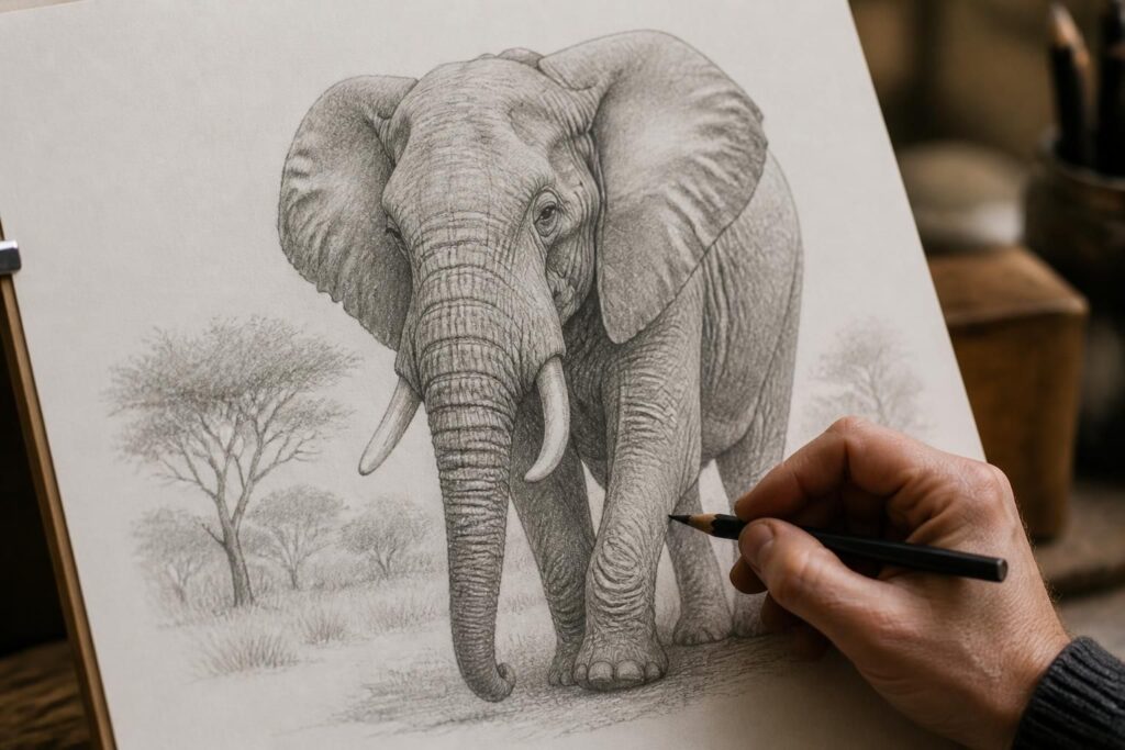découvrez comment dessiner un éléphant facilement grâce à nos astuces simples pour capturer toute sa majesté en quelques traits.
