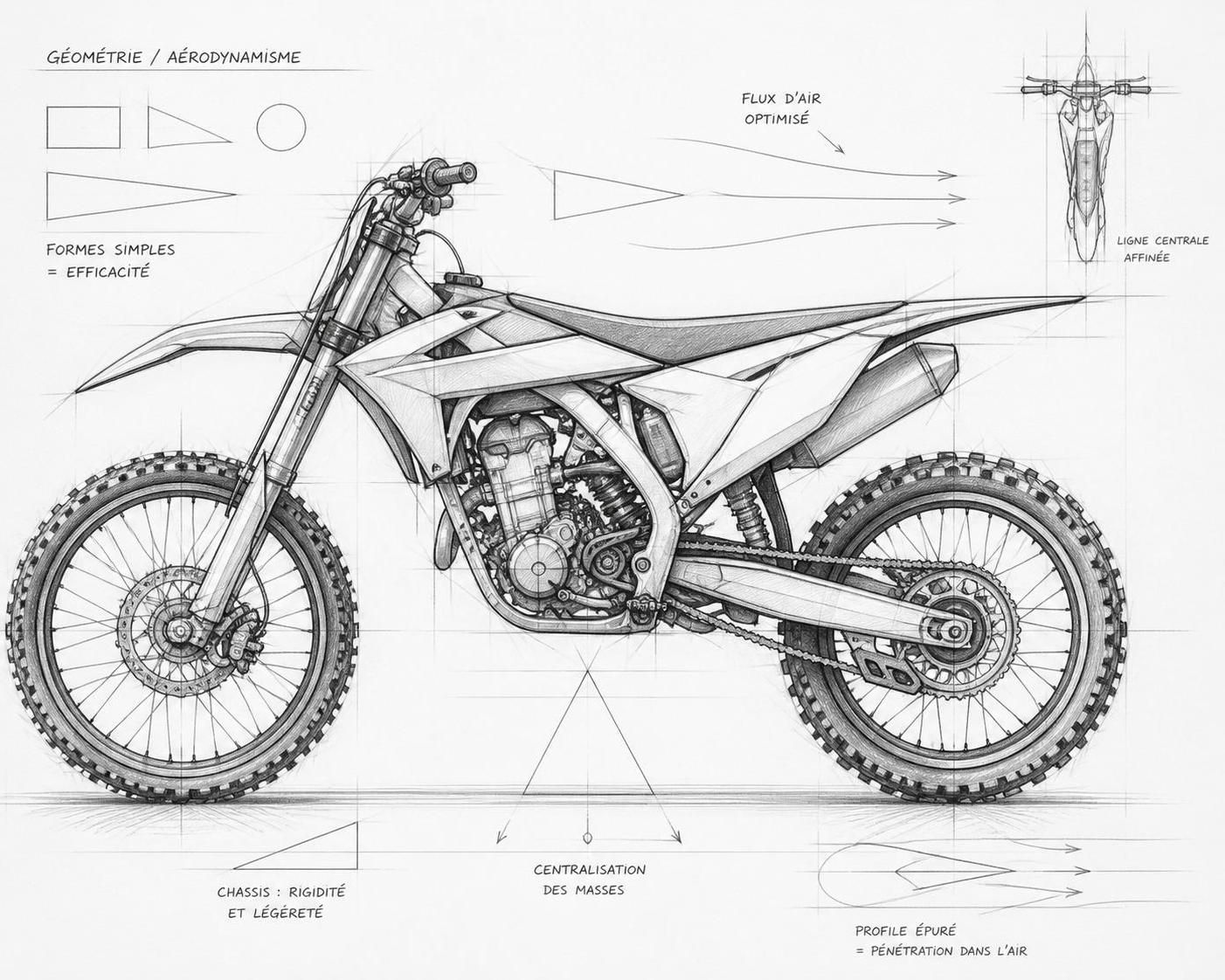 apprenez à dessiner une motocross facilement grâce à notre guide simple et complet, parfait pour les débutants au crayon.