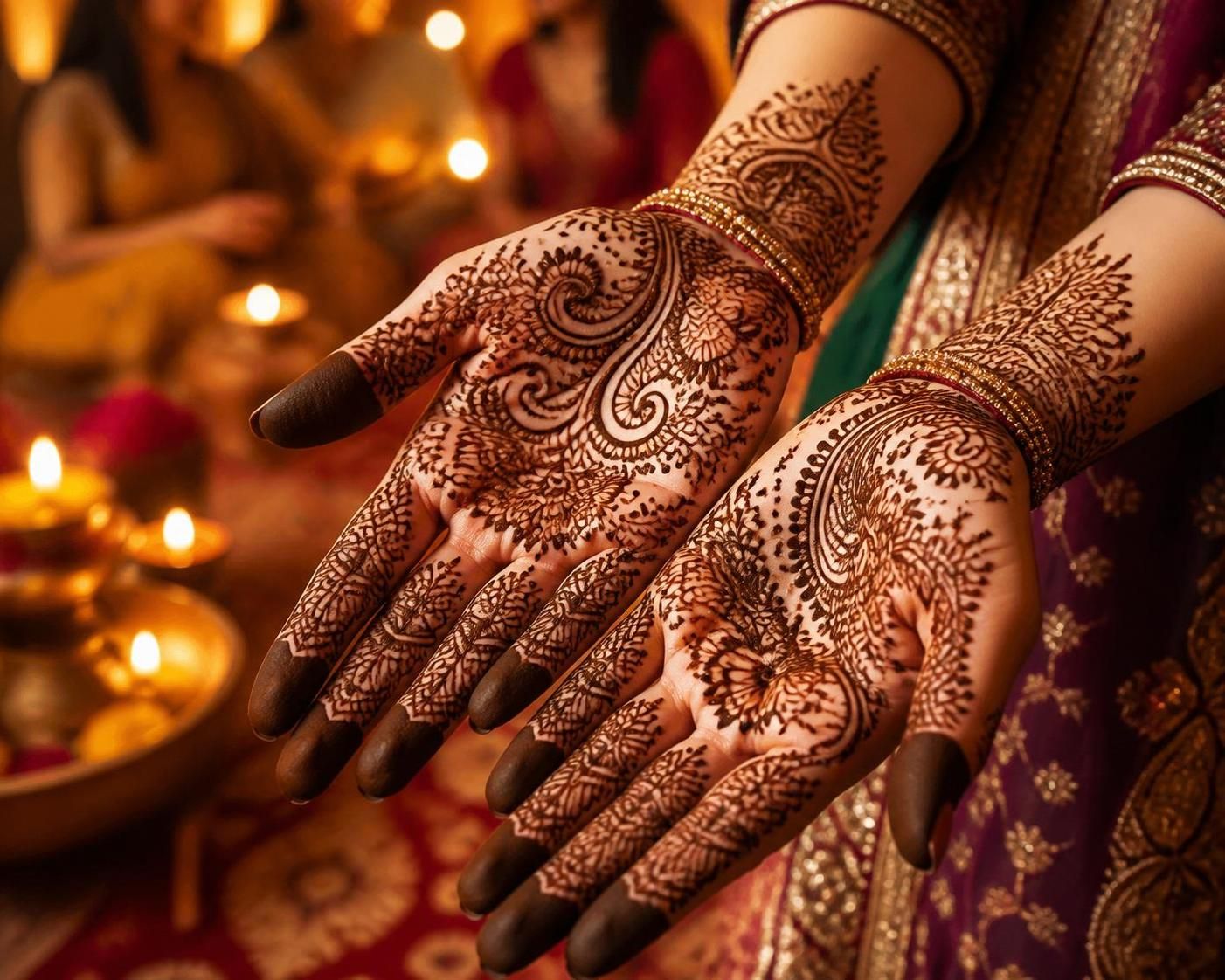 découvrez l'art traditionnel du mehndi, des motifs délicats qui embellissent la peau pour toutes vos célébrations et moments de fête.