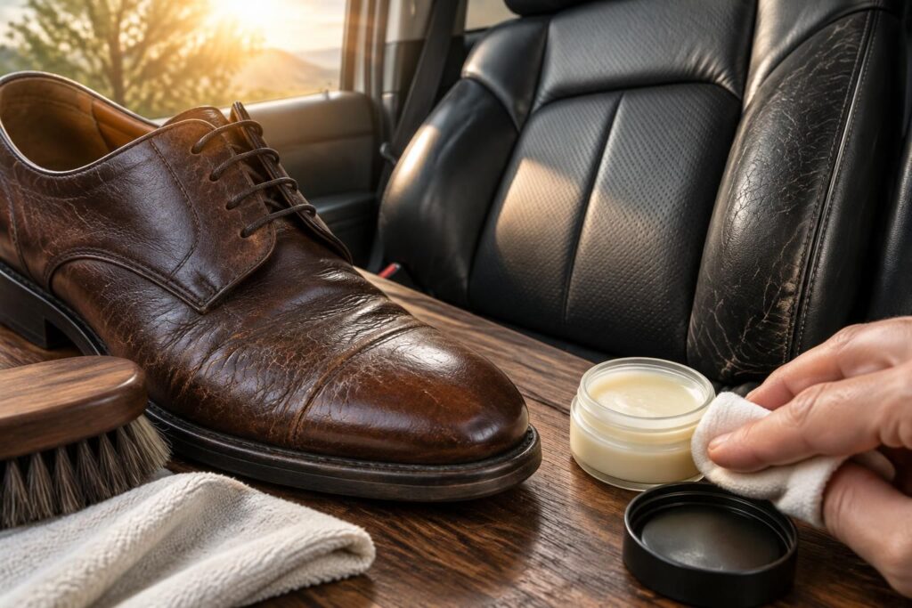 découvrez les causes des craquelures du cuir sur les chaussures et les sièges auto, ainsi que les solutions pour les prévenir et les réparer.