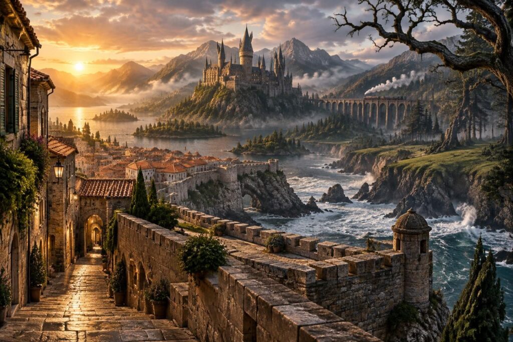 explorez les lieux de tournage célèbres de game of thrones, harry potter et d’autres films et séries, et partez sur les traces de vos héros.