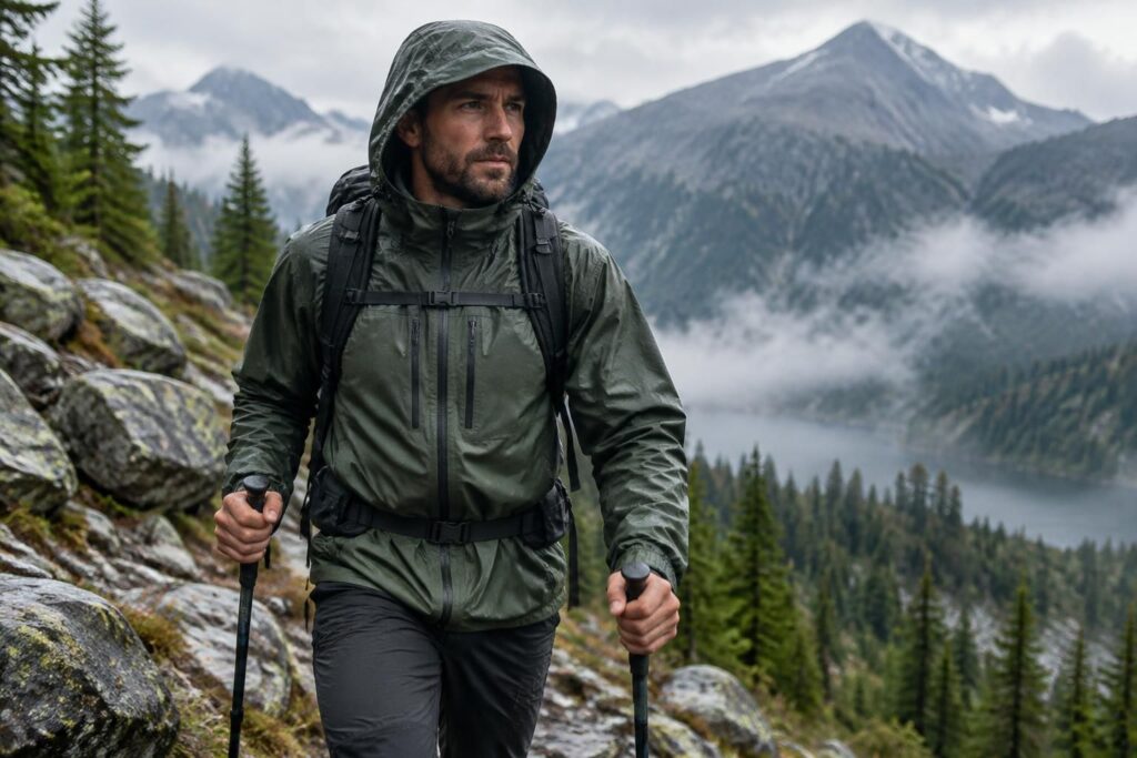 découvrez comment choisir la meilleure veste imperméable pour homme, idéale pour la randonnée et les activités outdoor, quelle que soit la météo.