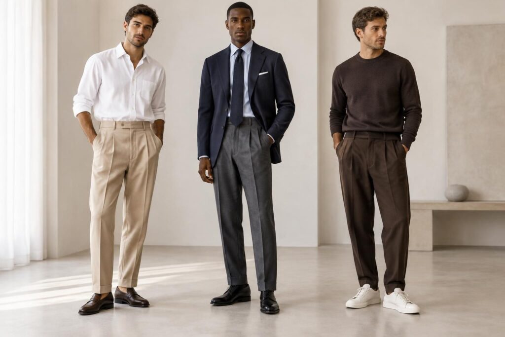 découvrez comment porter le pantalon homme à pinces : styles tendance, coupes adaptées à votre silhouette et conseils mode pour créer des tenues élégantes.