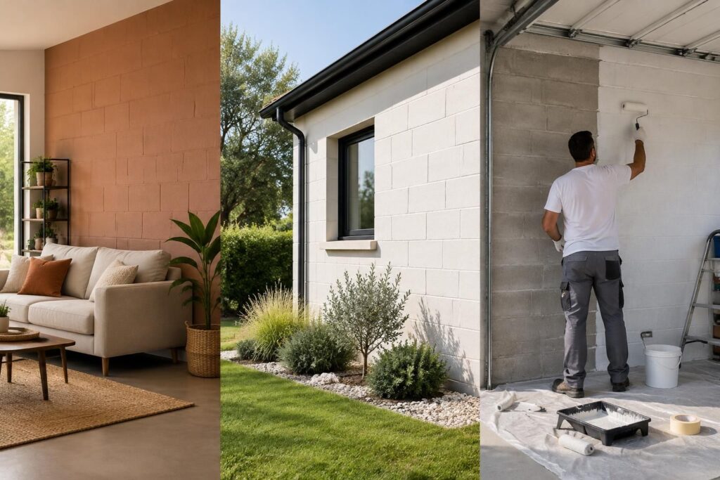 découvrez comment peindre des parpaings à l’intérieur, à l’extérieur ou dans un garage : préparation, choix de la peinture et astuces pour un résultat durable.